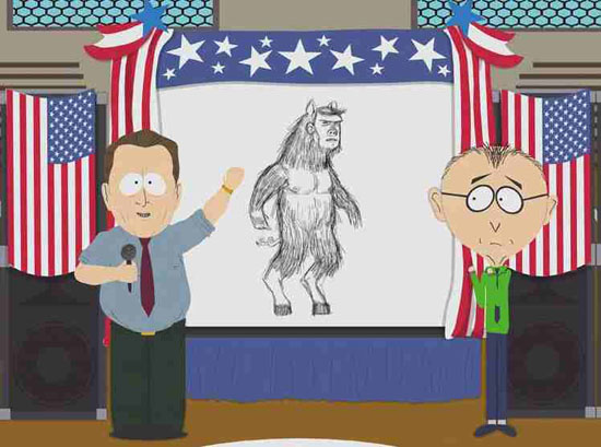 Al Gore stupidement parodié par South Park Manbearpig