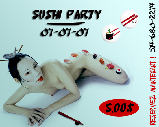 Sushi-Party pour mon anniversaire sushi