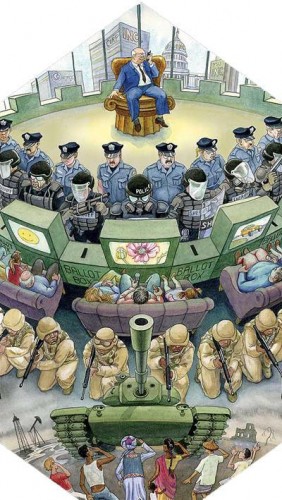 Évidemment, dans la culture d'une nation conquérante, le concept d’agression est valorisé puisqu’il répond à la loi du plus fort; une notion qui s'avère le premier fondement des barbares et du capitalisme sauvage. Ah, comme il est bien de pouvoir s’enrichir librement, de faire des guerres sans scrupules et d’exploiter le tiers-monde comme du bétail! Et qu’il est finalement utile d’avoir des ennemis pour faire peur au monde et justifier le lobby des armes, de la guerre et de la violence! Et surtout, comme il est nécessaire de transformer le peuple en une base électorale abrutie par la propagande guerrière... cette masse de consommateurs «boosté» à la publicité afin de stimuler la demande en ressources premières.