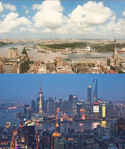 Shangai avant et après Shangai