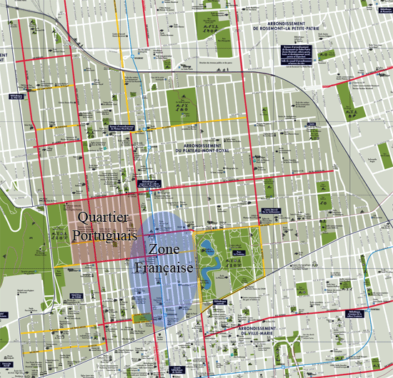 Plateau Mont-Royal En comparaison, ici, les longues et larges rues perpendiculaires de mon quartier à Montréal