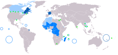 La francophonie dans le monde en 2006