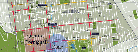 Projet : une zone française dans le Plateau Mont-Royal à Montréal