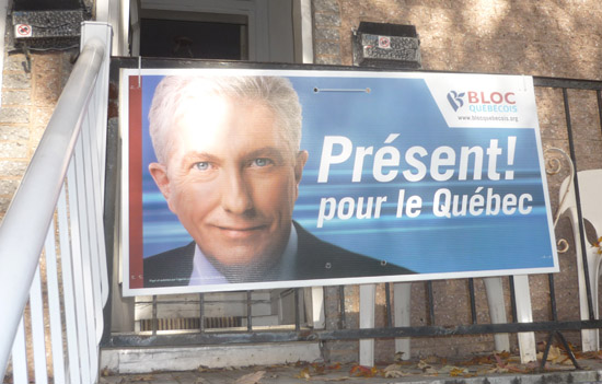 Pancarte électorale de Gilles Duceppe