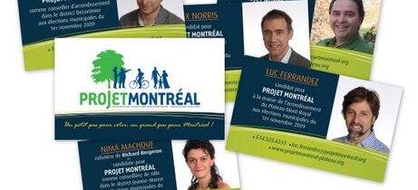 Les cartes d’affaires de Projet Montréal pour la prochaine élection