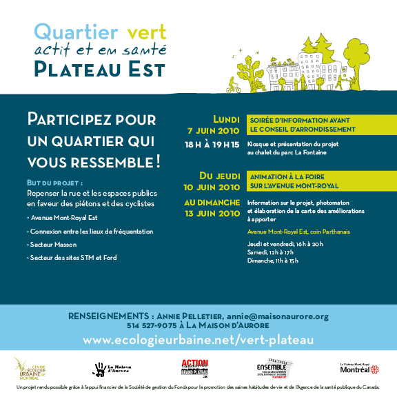 quartier vert dans le Plateau