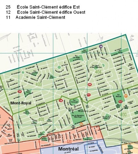 plan ville Mont Royal