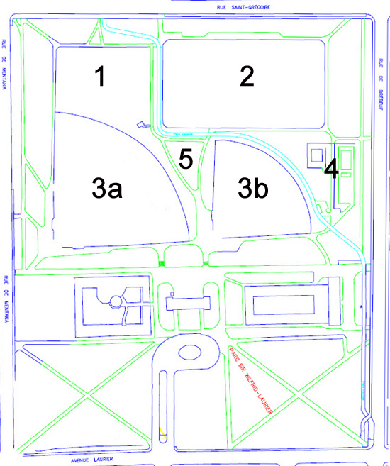 Le plan du parc Laurier