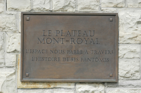 Plaque historique du Plateau-Mont-Royal