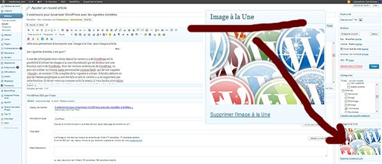 à la Une dans WordPress