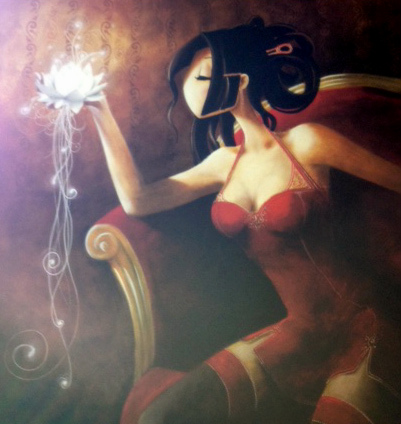 . Le coeur d'une femme est aussi fuyant qu'une goutte d'eau sur une feuille de lotus.