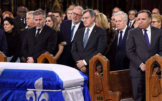 Le Parti Québécois est-il mort avec le décès de Bernard Landry ?Des funérailles d’État à la mesure de l’héritage de Bernard Landry. Photographie de © Paul Chiasson