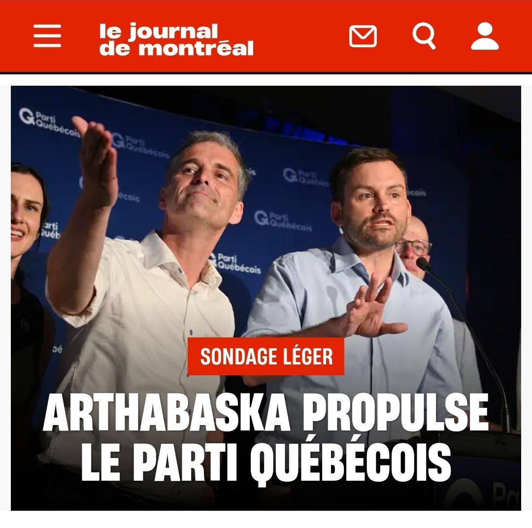 Sondage Léger: la victoire dans Arthabaska propulse le Parti Québécois et PSPP alors que les Québécois réclament du changement Sondage Léger: la victoire dans Arthabaska propulse le Parti Québécois et PSPP alors que les Québécois réclament du changement