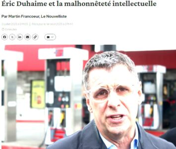 Éric Duhaime et la malhonnêteté intellectuelle