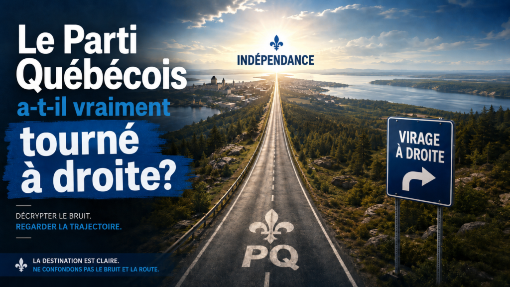 Analyse du virage à droite du PQ à travers son héritage social-démocrate, son recentrage national et sa coalition souverainiste.