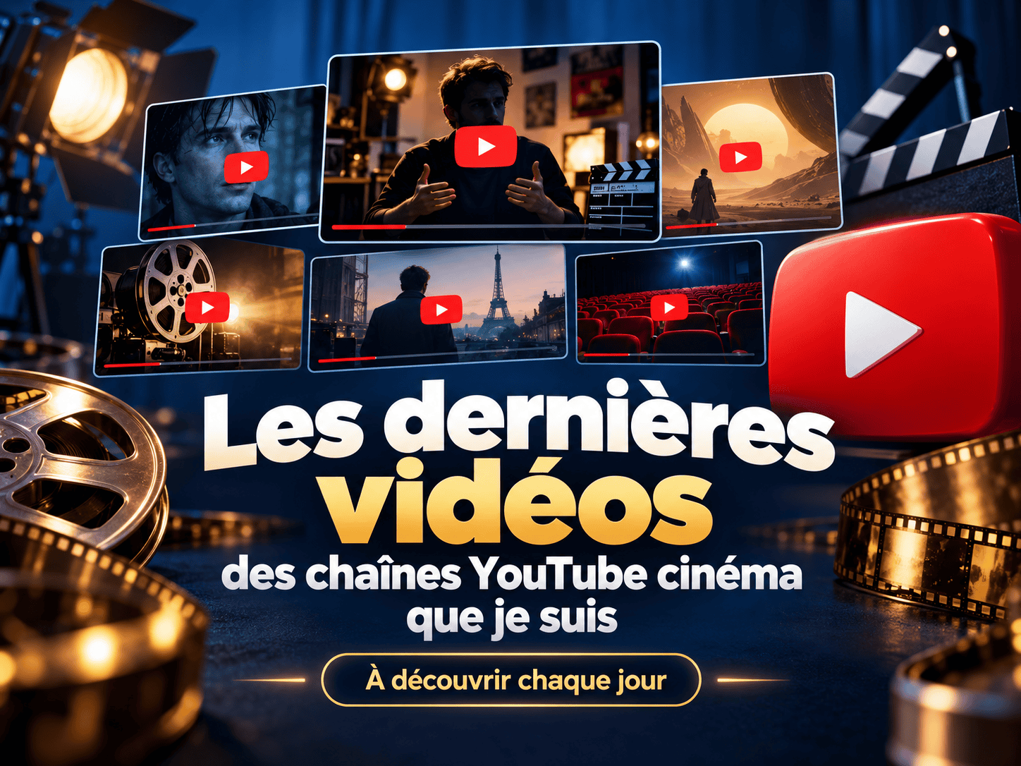 Découvrir les dernières vidéos des chaînes YouTube cinéma que je suis
