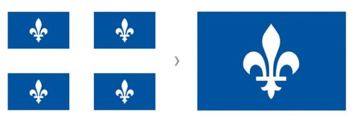 Essai graphique sur le drapeau québécois