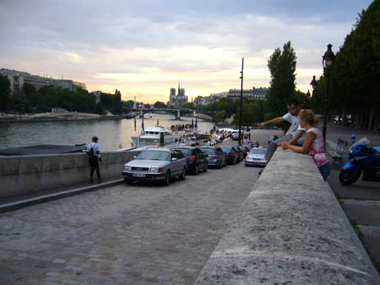 cours de roller au bord de la Seine