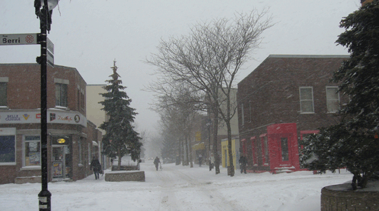 La rue Berri coin Duluth (Montréal) en janvier