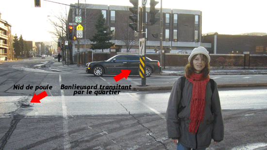 Mandy à l'intersection St-Hubert et Duluth
