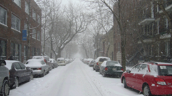 La rue Berri en janvier