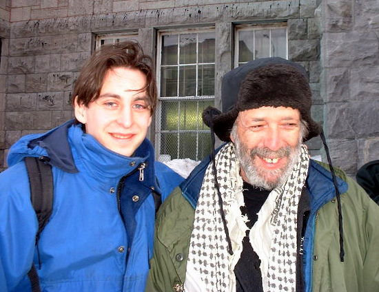 Carl Boileau et Pierre Falardeau en mars 2001